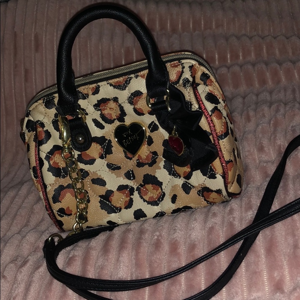 Betsey Johnson Mini leopard purse